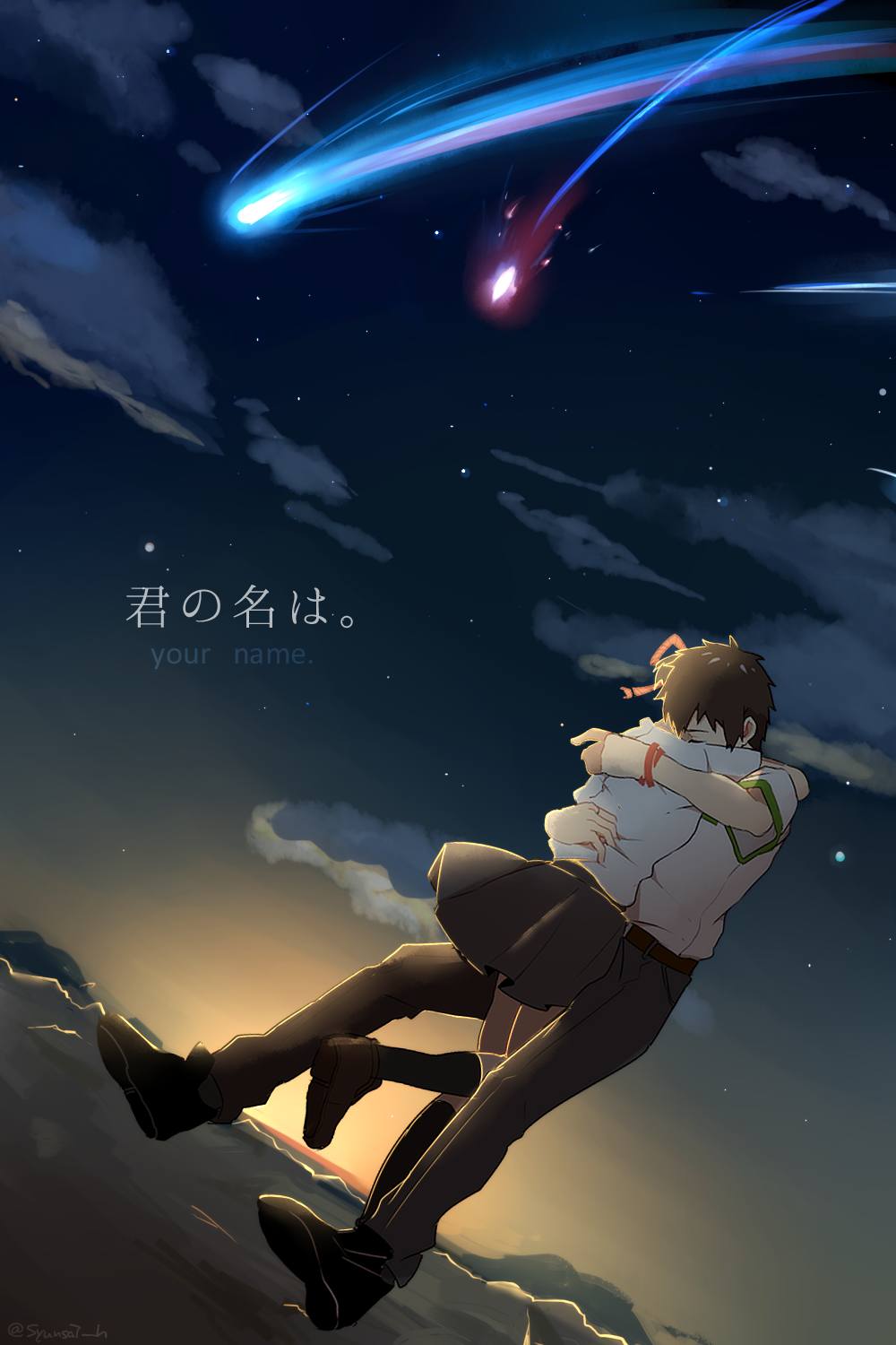 你的名字三叶的泪光壁纸：iPhone上的星空之恋详细内容2